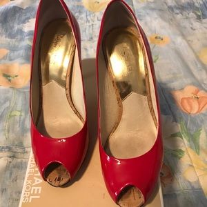 Michael Kors Red Patent Leather Heels